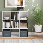 Signature Design by Ashley Onita Modern 3-Tier Floor Standing 9 Cube Organizer for Living Room, Wood, Works with 10.5" W x 10
