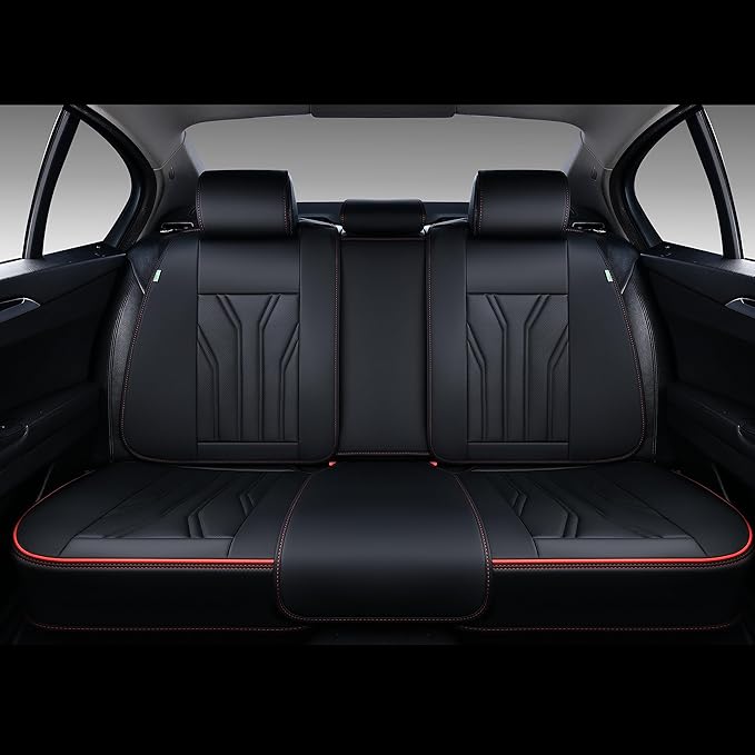 FLORICH Leather Seat Covers, Seat Covers Full Set, Car Seat Protectors 5 Seats, Automotive Seat Covers Fit for Most Cars Truc