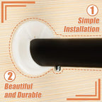 Amyhill Plastic Closet Pole Socket White Closet Rod Holders Rod Bracket Shower Holders Wardrobe Tube Support for Bathroom Cur