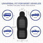 Skechers Memory Foam Seat Covers,Thick Cool Touch Fabric Seat Covers,Front Seat Covers Airbag Compatible,Automotive Comfort P