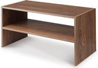 Whitmor Wood Stackable 2-Shelf Shoe Rack, Walnut, 31 inches，2 Pack