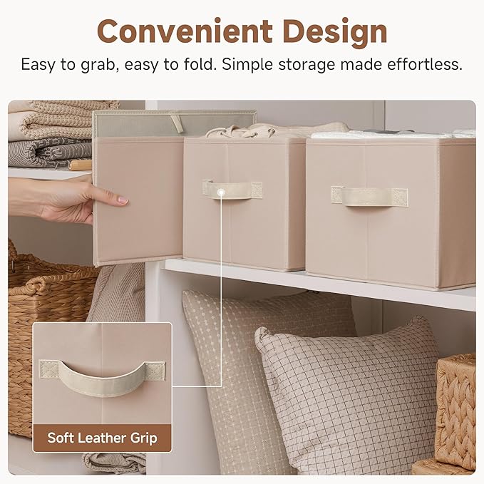 StorageWorks Closet Organizer Storage Baskets, Fabric Storage Bins for Shelves, Closet Organization and Storage Basket, Organ