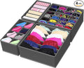 Simple Houseware 4-Pack Drawer Organizer Set - Closet Dividers for Underwear, Socks, Bras, Scarves, Ties - Foldable Non-Woven