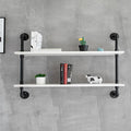 Floating Bookshelf Bathroom Shelves Over Toilet Industrial Pipe Shelving Pipe Shelves Rustic White Wall Shelves 36 Inch Farmh