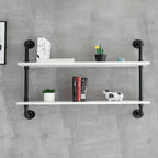 Floating Bookshelf Bathroom Shelves Over Toilet Industrial Pipe Shelving Pipe Shelves Rustic White Wall Shelves 36 Inch Farmh