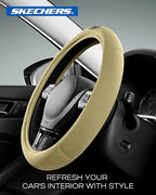 Skechers Steering Wheel Cover, Memory Foam Car Steering Wheel Covers,14.5-15inch Anti-Slip Safety Comfortable Design Universa