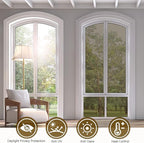 KESPEN Window Film One Way Daytime Privacy Static Cling Sun Blocking Anti UV Reflective Window Tint for Home and Office, Brown-Silver, 17.5 Inch X 6.5 Feet