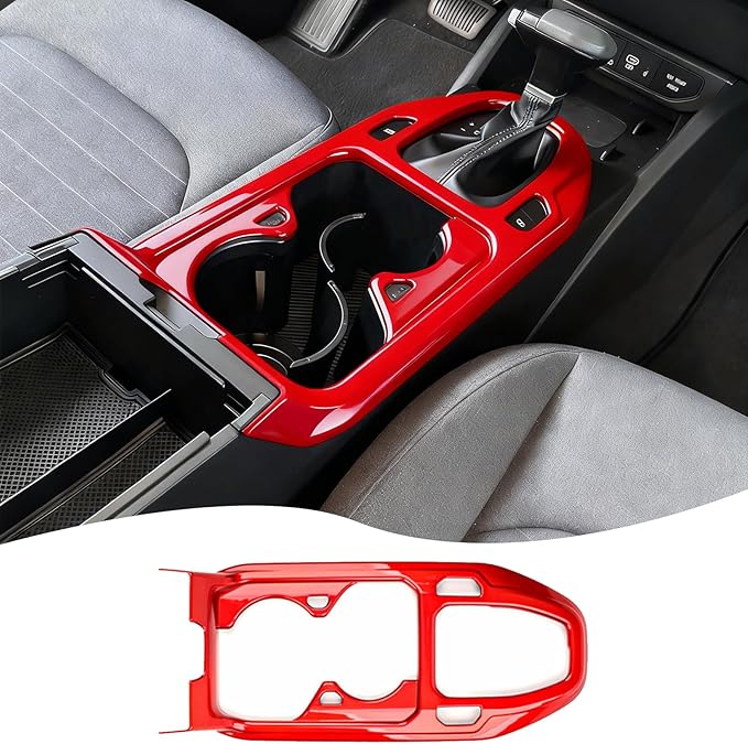 Center Console Frame Cover,for Kia K4 2024 2025 2026, Gear Shift Panel,Cup Holder Trim - Wine Red Protective Accessories