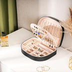 ProCase Travel Size Jewelry Box, Large Portable Seashell-Shaped Jewelry Case, 2 Layer Jewelry Organizer in PU Leather for Wom