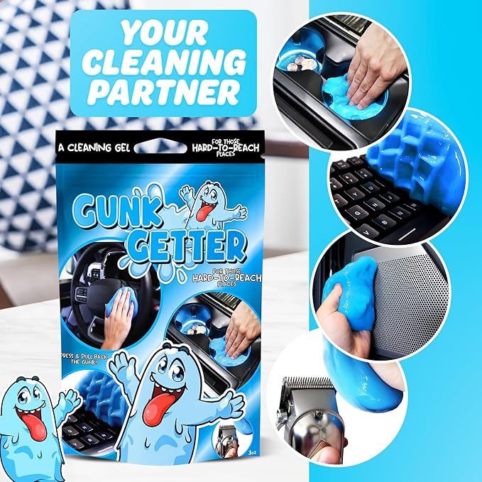 Cleaning Gel for Those Hard to Reach Places, Automotive Cup Holder Electronic Keyboard Office, Slime Gel Cleaner Dust Crumb R