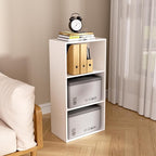 Wooden 3 Cube Storage Organizer, 3 Tier Low Bookcase Freestanding Storage Display Organizer,Versatile Cubes Shelf and Cubby U