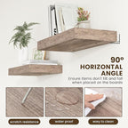 12 Inch Deep Floating Shelves | 24 Inch Grey Floating Shelves | 24''W x 12''D Rustic Grey Wood Shelves for Wall | Deep Wood S