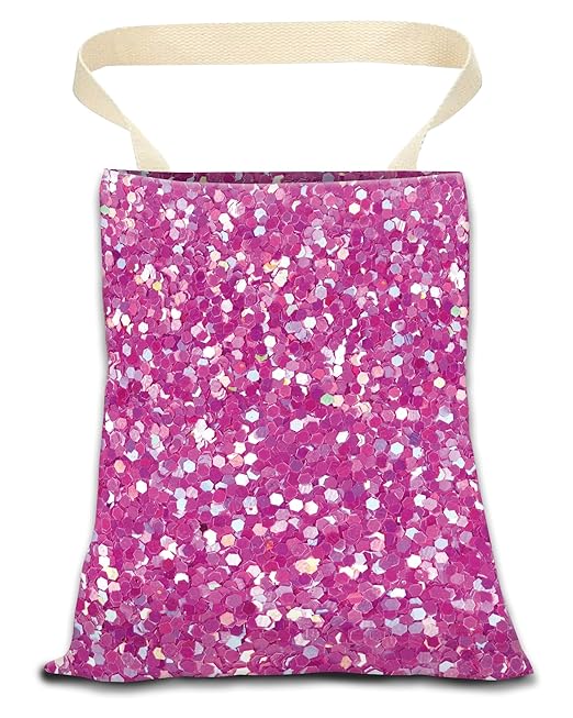 Car Trash Can, Durable Hanging Car Trash Garbage Bag, Cute Automotive Garbage Cans Organizer, Cute Purple Glitter Pattern