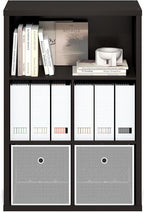 Furinno Cubicle Book Shelf, 5-Cube Bookshelf, Extra Thick Frame Cube Storage Organizer Bookcase with Closed Back, 15.3 x 29.9