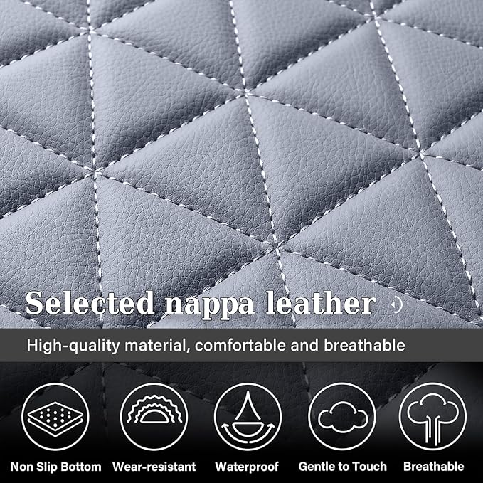 Coverado Seat Covers for Dodge Ram, Waterproof Front Car Seat Covers for Truck Compatible with 2002-2026 Dodge Ram 1500 2500 
