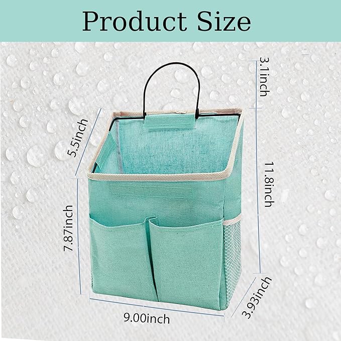 2pcs Wall Hanging Storage Bag,Wall Hanging Organizer Bags with Pockets, Wall Organizer Storage for Dormitory Bathroom Bedroom