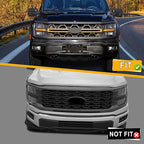 Front Bumper License Plate Frame Bracket Compatible with Ford F-150 3.5L V6 5.0L V8 2024 2025, Black License Frame Holder Mou