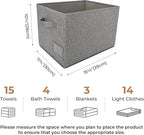 GRANNY SAYS Closet Organizers and Storage, Fabric Storage bins with Label Holder, Shelf Baskets for Organizing Bedroom, Decor