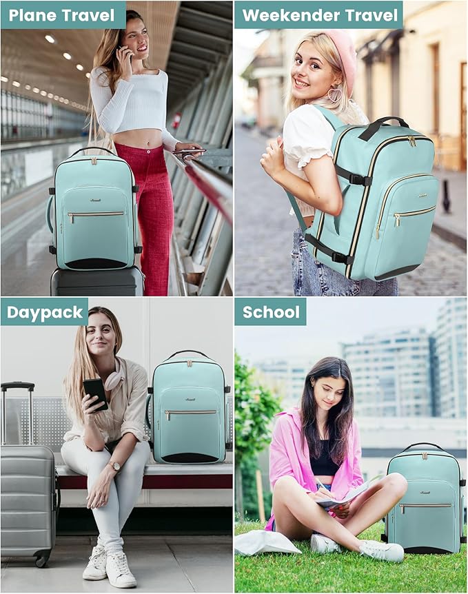 LOVEVOOK Travel Backpack for Women & Men 40L,Airline Approved Carry On Backpack Travel Essentials,TSA Carry on Luggage,Waterp