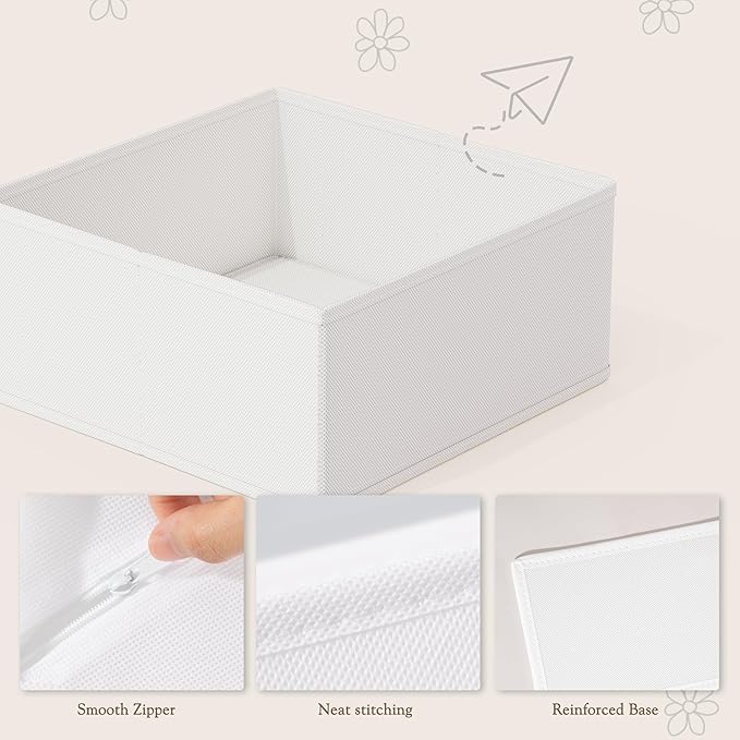 Criusia Drawer Organizers 18-Piece Set, Dresser Organizer for Baby Clothes, Foldable Closet Storage & Drawer Dividers for Und