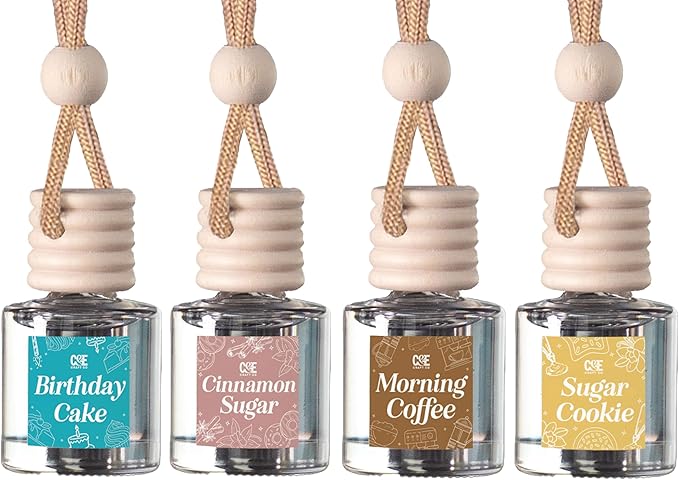 CE Craft Hanging Car Air Freshener – Fragrance Oil Diffuser with Essential Oils – Long-Lasting Aromatherapy Scents for Automo