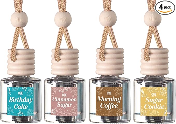 CE Craft Hanging Car Air Freshener – Fragrance Oil Diffuser with Essential Oils – Long-Lasting Aromatherapy Scents for Automo