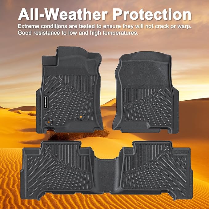 TPE Floor Mats for 2003-2009 Toyota 4Runner All Weather Car Floor Liners Fit 2003-2009 Toyota 4Runner Accessories Black