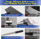 Ice Scraper for Driveway 65in Garden Flat Shovel Ice Chopper Heavy Duty Multi Weeding Shovel with 11in Spring Steel Blade Floor Scraper for Ice, Snow, Weed，Dirty, Moss, Driveway, Lawn Edging