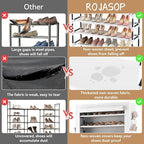 ROJASOP Shoe Rack with Covers 10 Tier Large Shoe Organizer Tall Shoe Closet Storage for 50-55 Pairs Shoe and Boot, Free Stand