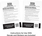 STICKER SHIELD - Windshield Sticker Applicator for Easy Application, Removal and Re-Application from Car to Car - 4 inch x 6 