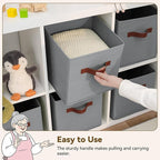 GRANNY SAYS 11 Inch Cube Storage Bins, 6 Pack Foldable Cube Storage Organizer, Fabric Storage Bins with PU Handle, Clothing S