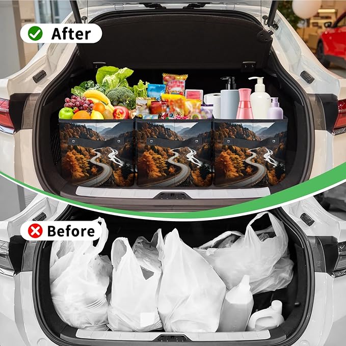 Reusable Grocery Bags Heavy Duty Shopping Bags Foldable Large Tote Bags with Long Handles & Hard Bottom