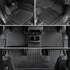 Floor Mats Cargo Mat for 2021-2025 2026 Jeep Grand Cherokee L w/Captain Chair (Only for 6-Seater w/o 2nd Row Armrest), All Weather TPE Trunk Cargo Liner Car Accessories (L | Floor Mats Set)