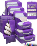 10 Set Packing Cubes for Travel, Gifts for Women Mom,Anti-Tearing Suitcase Organizer for Luggage with Shoe & Hanging Toiletry