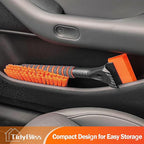 Ice Scraper and Snow Brush for Car Windshield, 24.8 inches Aluminum Frost Remover with Ergonomic Foam Grip for SUV Truck Glass Window (Orange)