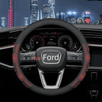 Yangday Leather Steering Wheel Cover for Ford F150 F250 F350, 15.5-16 inches Car Steering Wheel Cover with Non-Slip Breathabl