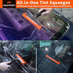 WRAPXPERT Window Tint Squeegee 8.3-Inch Silicone Squeegee for Car Windows, Window Tint Tool Kit for Windshield, Side Mirror, Shower Glass, and House Windows/Door Cleaning