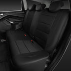 CAR PASS Leather Back Seat Cover, Breathable Mesh Universal Bench Seat Cover, Super 5mm Composite Sponge Inside, Airbag Compa
