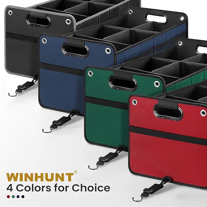 Car Trunk Organizer, Car Storage Organizer, Collapsible Multi Compartment for Car, Suv, Sedan, Truck, 100L, Extra Larger