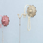 NIKKY HOME Wall Mounted Hooks Jewelry Organizer Rustic Hanging Vintage Decorative Shabby Chic Jewelry Storage Display Hanger 