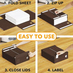SpaceAid 8 Pack Bed Sheet Organizers and Storage, Foldable Linen Closet Organizer, Set Folder Keeper With Window XL (Queen & 