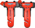 2 Pack Car Safety Hammer with Carbide Tip - Window Punch - Seat Belt Cutter - Emergency Vehicle Escape Tool - Auto Glass Brea