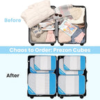 Compression Packing Cubes for Travel, Lightweight Vacation Travel Essentials, Travel Accessories for Suitcase Organizer Bags 