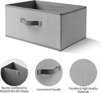Storage Baskets, 15.7 Inch Woven Fabric Bins, Storage Cubes with Reinforced Handles, Organizer Bins for Closet Shelves, Folda