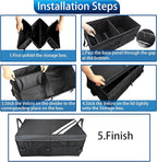 YOSRTER for Dodge Charger Durango Challenger Ram Car Trunk Organizer Collapsible Storage Box with Handle Foldable Lid Non