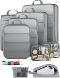 Veken 9/11 Set Compression Packing Cubes for Travel Essentials,Compressible Expandable Large Luggage Suitcase Organizer Bags 