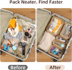 5PCS Diaper Bag Organizer Pouch Set，Clear Organizer Bags,TSA Approved Toiletry Bag,Clear Waterproof Cosmetic Bags with Zipper