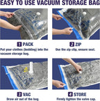 Travel Vacuum Bags with Electric Pump, Vacuum Travel Bags for Luggage and Suitcase, Clothes Clothing, Medium 10 Pack
