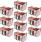 BlissTotes Clear Moving Bags Heavy Duty, 76L Extra Large Storage Bags with Zipper & Reinforced Handles, Waterproof PP Moving 