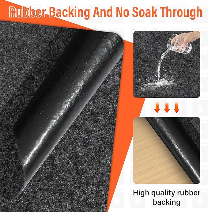 2 Pack 36 x 60 Inch Premium Oil Spill Mat,Garage Floor Mat for Under Car,Highly Absorbent Maintenance Mat Protect Your Floor 